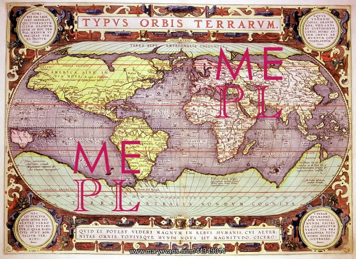 : Typus Orbis Terrarum 16th century World Map : Typus Orbis Terrarum 16th century World Map