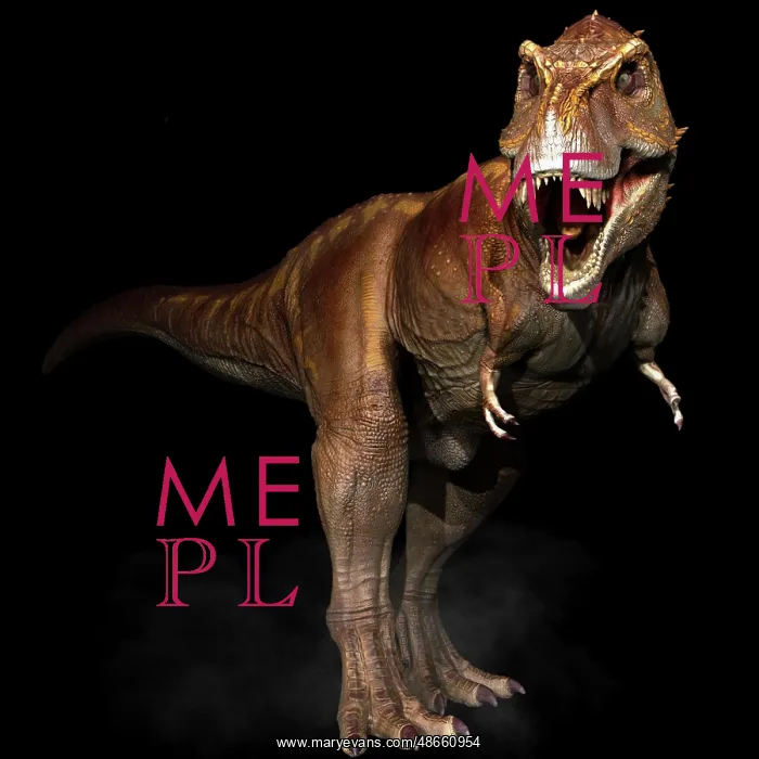 : Tyrannosaurus rex dinosaur on black background : Tyrannosaurus rex dinosaur on black background