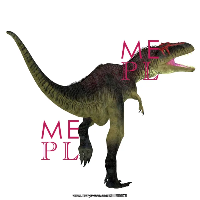 : Tyrannotitan dinosaur on white background : Tyrannotitan dinosaur on white background