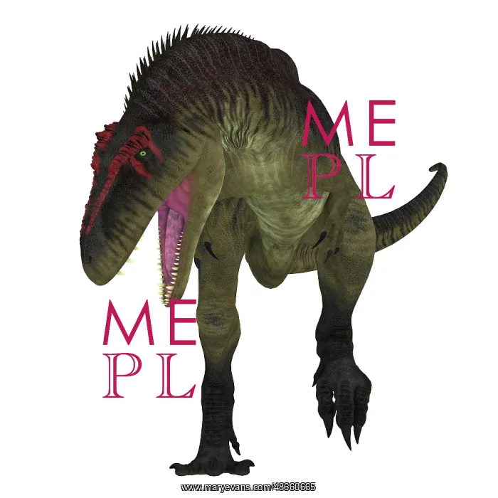 : Tyrannotitan dinosaur on white background : Tyrannotitan dinosaur on white background