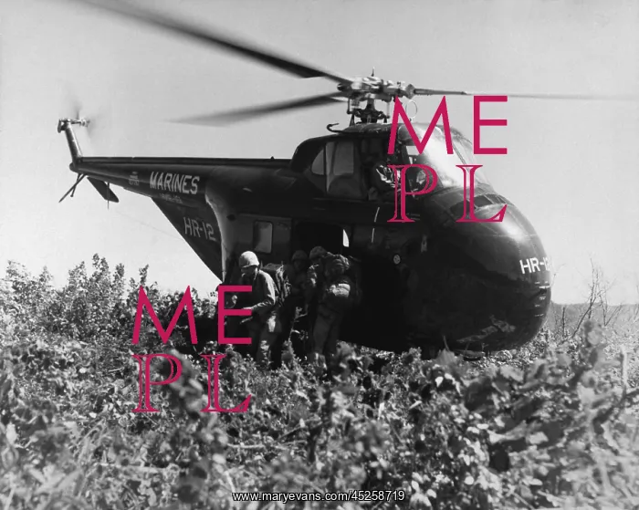 : U. S. Marines make a helicopter invasion on Hill : U. S. Marines make a helicopter invasion on Hill