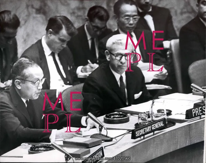 : U THANT delivering 5 points proposal for wars-fire : U THANT delivering 5 points proposal for wars-fire