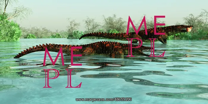 : Uberabasuchus dinosaur reptiles catching fish : Uberabasuchus dinosaur reptiles catching fish
