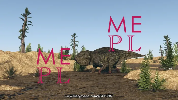  : Udanoceratops walking in muddy water