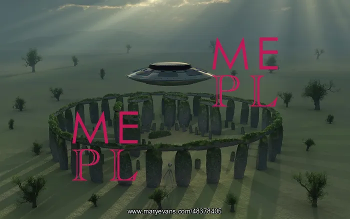 : A UFO & its alien crew visiting Stonehenge : A UFO & its alien crew visiting Stonehenge
