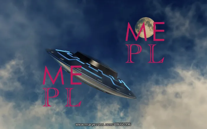 : A UFO flying amongst the clouds in the sky : A UFO flying amongst the clouds in the sky