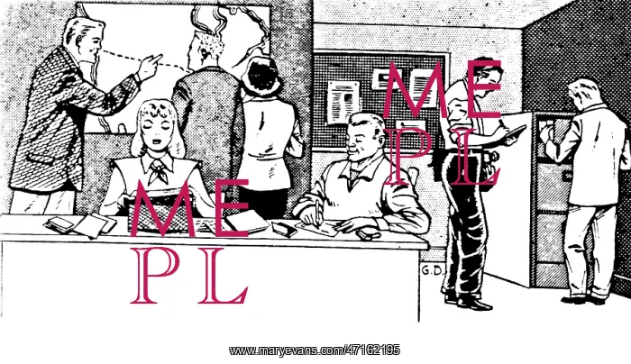 : UFO investigation group at work in an office : UFO investigation group at work in an office
