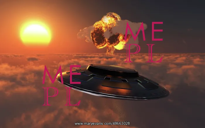  : A UFO observing an atomic bomb blast
