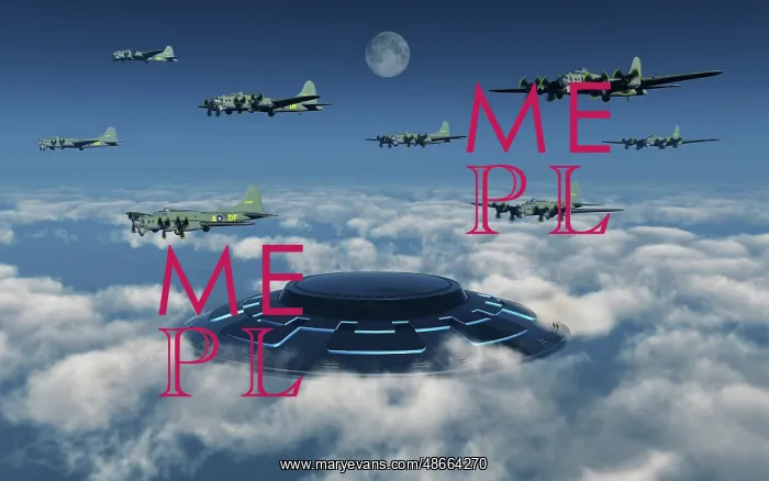  : A UFO stalking a squadron of B-17 bombers planes