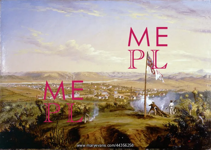 : Uitenhage. Uitenhage May 24th 1853''; noonday gun.Painting by Thomas Baines