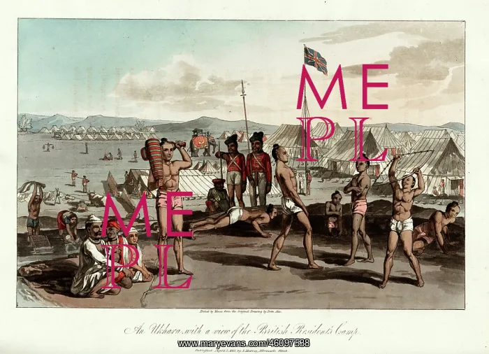 : An Ukhara, with a view of the British Resident's camp : An Ukhara, with a view of the British Resident's camp