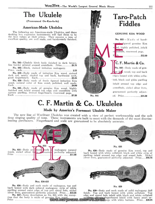  : Ukulele, Wurlitzer