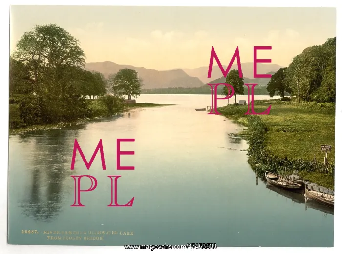 : Ullswater and River Eamont from Pooley Bridge, Lake District : Ullswater and River Eamont from Pooley Bridge, Lake District