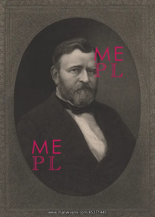 : Ulysses S. Grant in portrait engraving by : Ulysses S. Grant in portrait engraving by