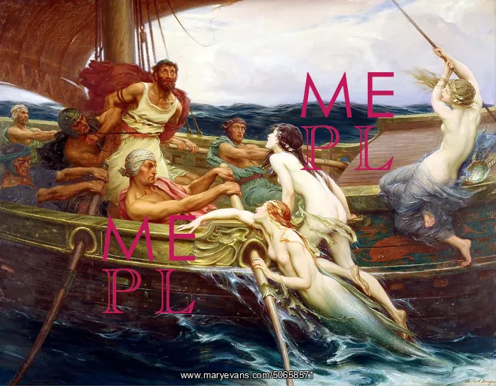 : Ulysses and the Sirens, Herbert James Draper, 1909 : Ulysses and the Sirens, Herbert James Draper, 1909
