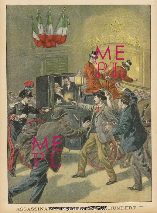 : UMBERTO I ASSASSINATED : UMBERTO I ASSASSINATED