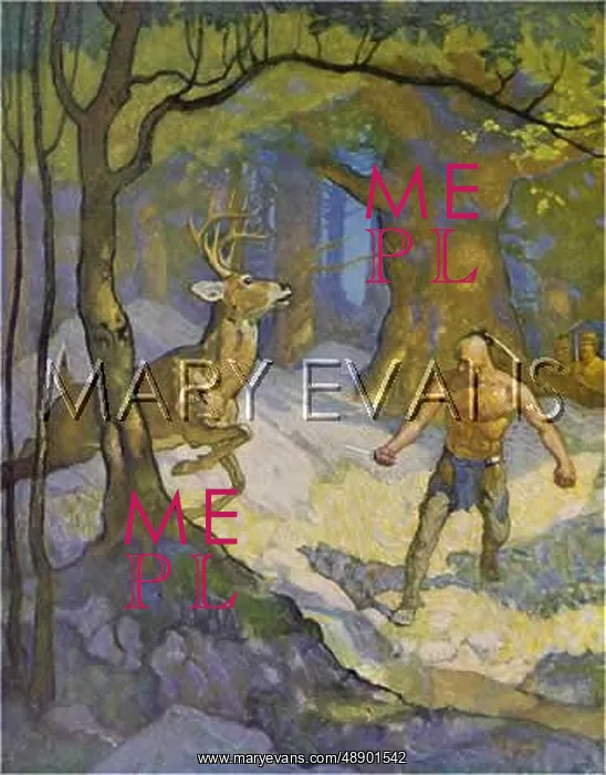 : UNCAS KILLS A DEER : UNCAS KILLS A DEER