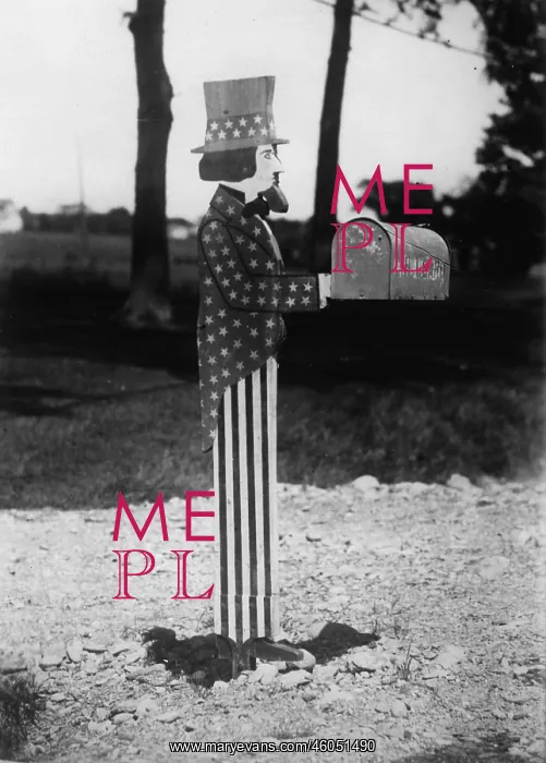 : Uncle Sam. A so-called Uncle-Sam-Mailbox : Uncle Sam. A so-called Uncle-Sam-Mailbox