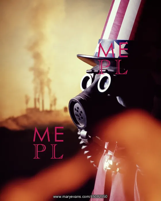 : Uncle Sam Wearing a Gas Mask and Goggles : Uncle Sam Wearing a Gas Mask and Goggles