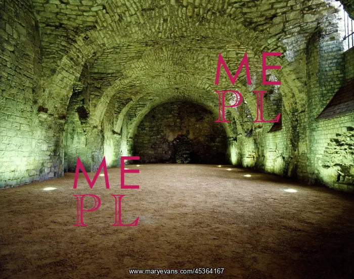 : Undercroft, Lincoln Medieval Bishops Palace : Undercroft, Lincoln Medieval Bishops Palace