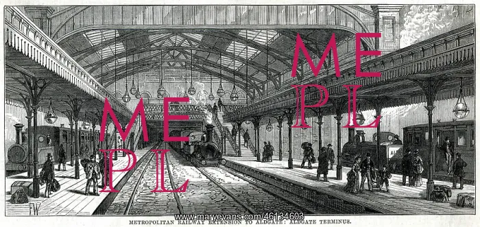 : Underground railway, Aldgate Station interior, London : Underground railway, Aldgate Station interior, London