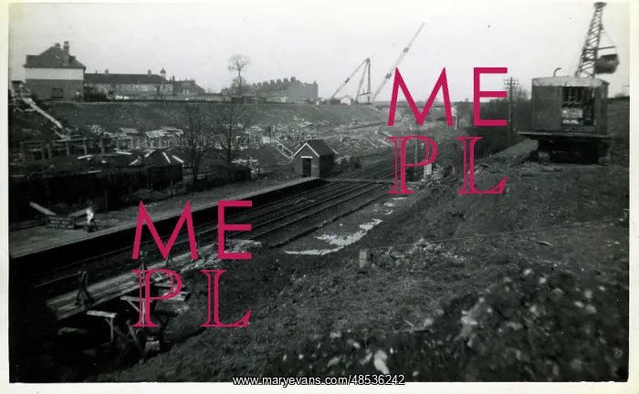 : Underground Railway Construction, Leytonstone, London : Underground Railway Construction, Leytonstone, London