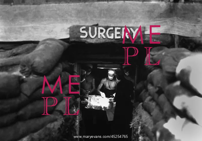 : Underground surgery room, behind the front lines : Underground surgery room, behind the front lines