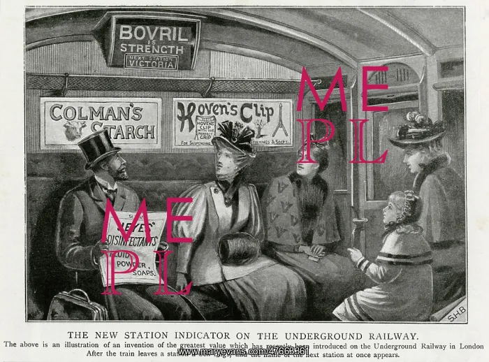 : Underground train - new station indicator 1896 : Underground train - new station indicator 1896