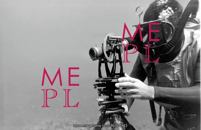 : Underwater theodolite off the coast of Malta : Underwater theodolite off the coast of Malta