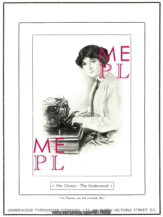 : Underwood Advertisement : Underwood Advertisement