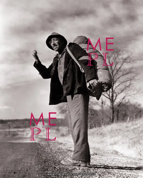 : Unemployed Man a Hobo Called a Bindlestiff Carrying : Unemployed Man a Hobo Called a Bindlestiff Carrying