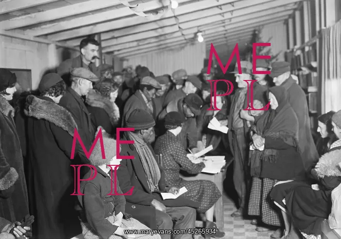 : Unemployed miners attending meeting of the Workers : Unemployed miners attending meeting of the Workers