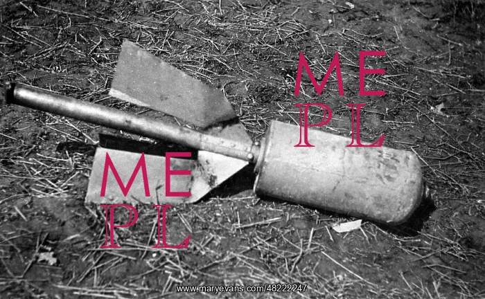 : Unexploded Russian mortar shell, 1917 : Unexploded Russian mortar shell, 1917