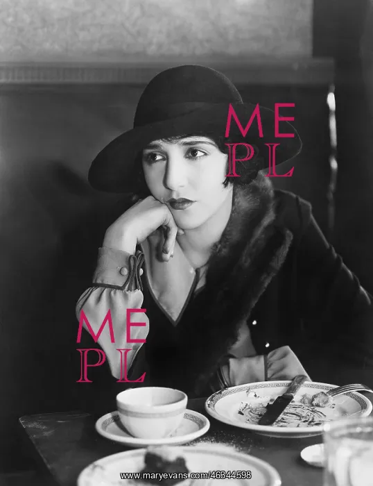 : Unhappy woman after meal : Unhappy woman after meal