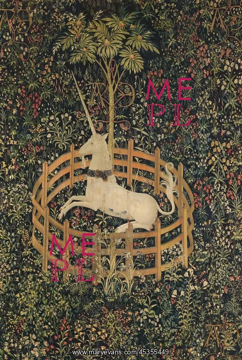 : THE UNICORN IN CAPTIVITY, 1495?1505, Netherlandish : THE UNICORN IN CAPTIVITY, 1495?1505, Netherlandish