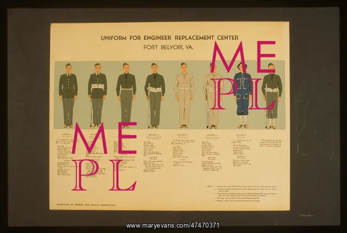 : Uniform for engineer replacement center, Fort Belvoir, Va : Uniform for engineer replacement center, Fort Belvoir, Va