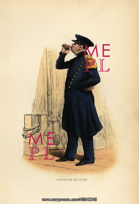 : Uniform of a first mate, premier maitre, French Navy, 1844 : Uniform of a first mate, premier maitre, French Navy, 1844