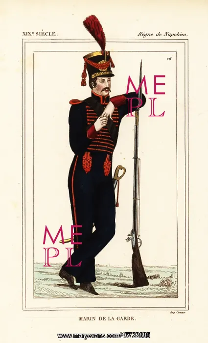 : Uniform of a Marine of the Guard, Marin de : Uniform of a Marine of the Guard, Marin de