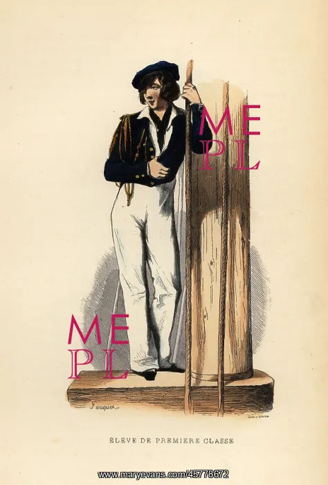 : Uniform of a naval student of the first grade, 1844 : Uniform of a naval student of the first grade, 1844