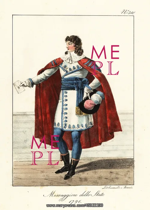 : Uniform of a State Messenger under the Directoire, 1796 : Uniform of a State Messenger under the Directoire, 1796