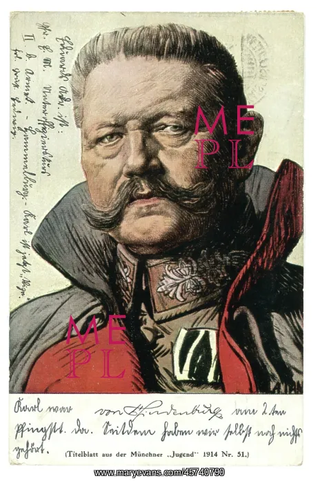 : Uniformed General von Hindenburg : Uniformed General von Hindenburg