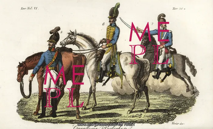 : Uniforms of the Portuguese cavalry, 1800s : Uniforms of the Portuguese cavalry, 1800s