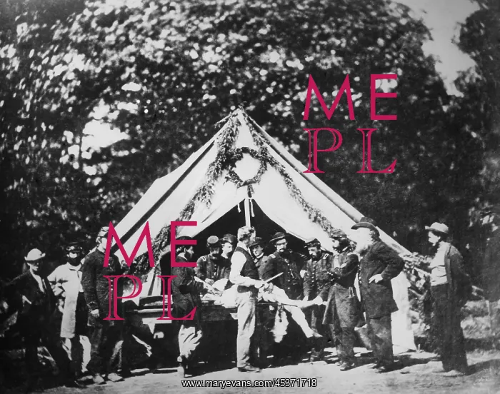 : Union Army surgeon performing an amputation : Union Army surgeon performing an amputation
