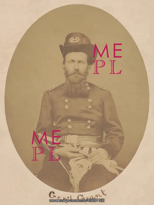 : Union Brigadier General Ulysses Grant in portrait : Union Brigadier General Ulysses Grant in portrait