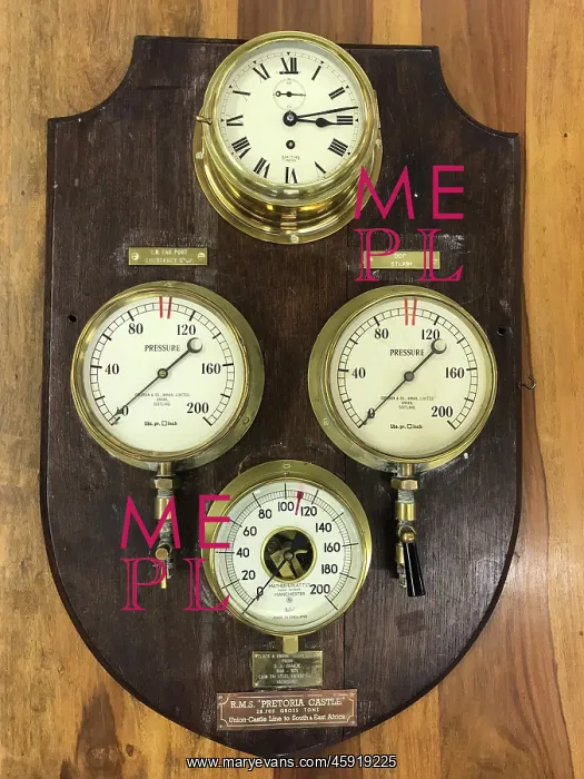 : Union Castle Line, RMS Pretoria Castle - instruments : Union Castle Line, RMS Pretoria Castle - instruments