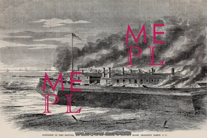 : The Union garrison evacuated Fort Moultrie : The Union garrison evacuated Fort Moultrie