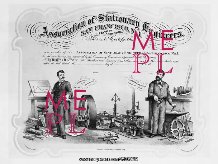 : Union Membership Card, 1886 : Union Membership Card, 1886