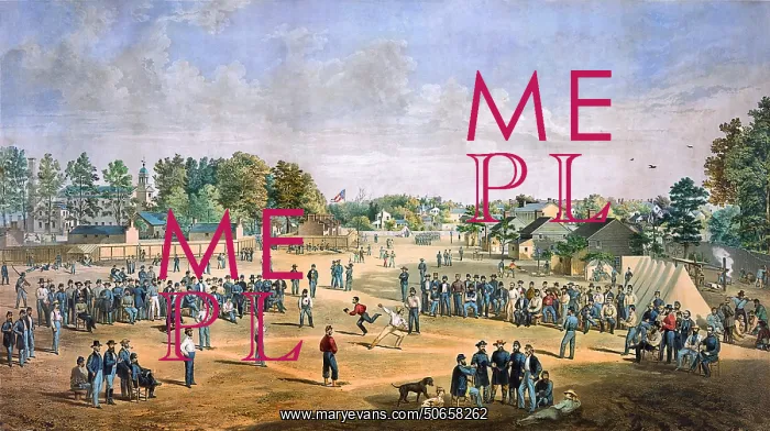 : Union prisoners playing baseball : Union prisoners playing baseball
