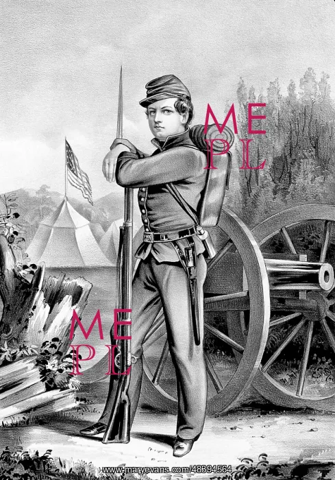 : A Union soldier boy on duty, circa 1864 : A Union soldier boy on duty, circa 1864