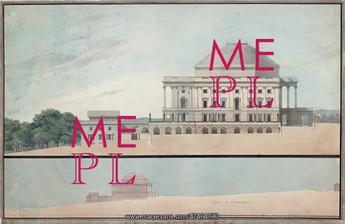 : United States Capitol, Washington, DC South elevation with p : United States Capitol, Washington, DC South elevation with p